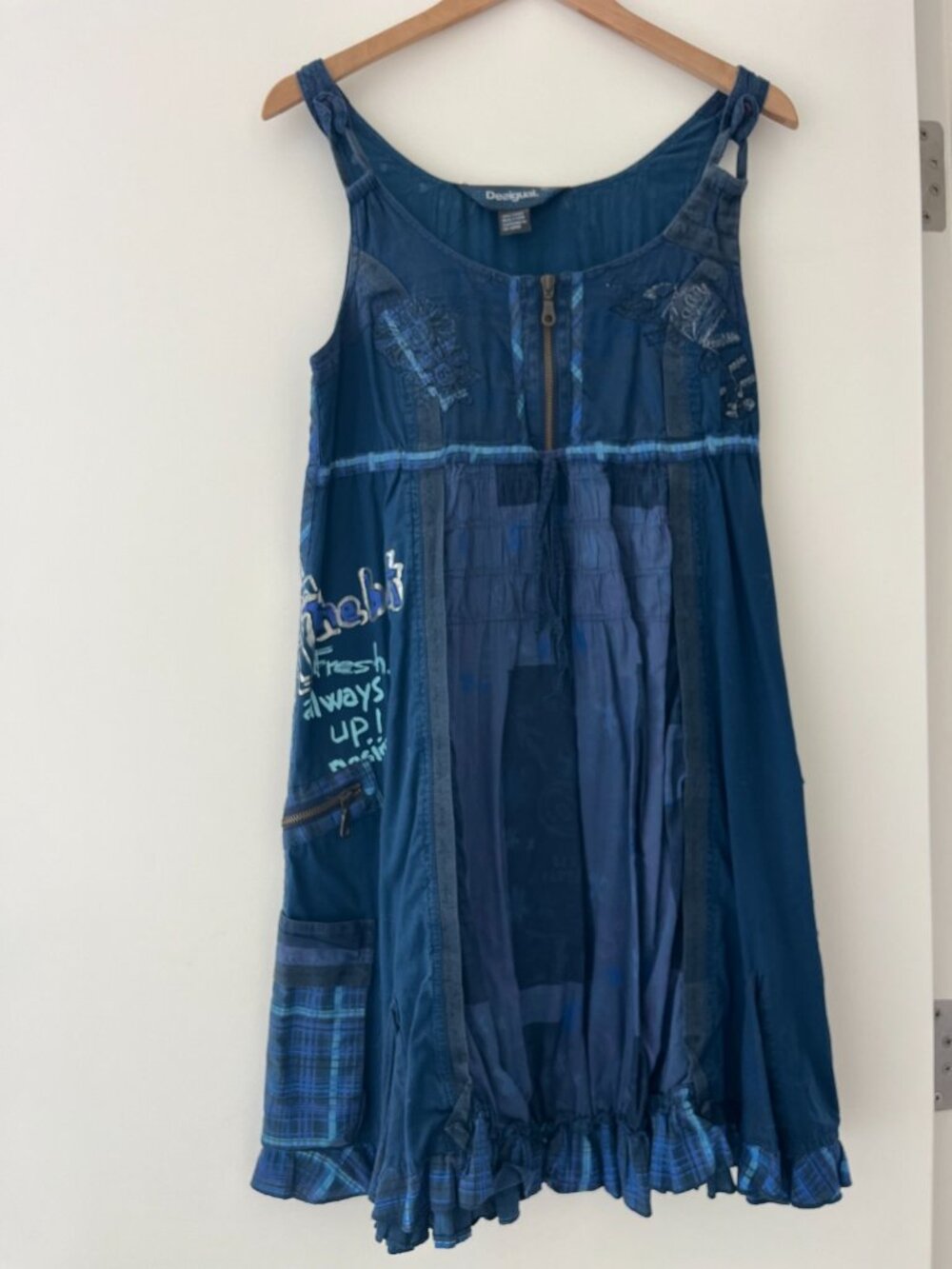 Desigual Women's Blue and Navy Dress